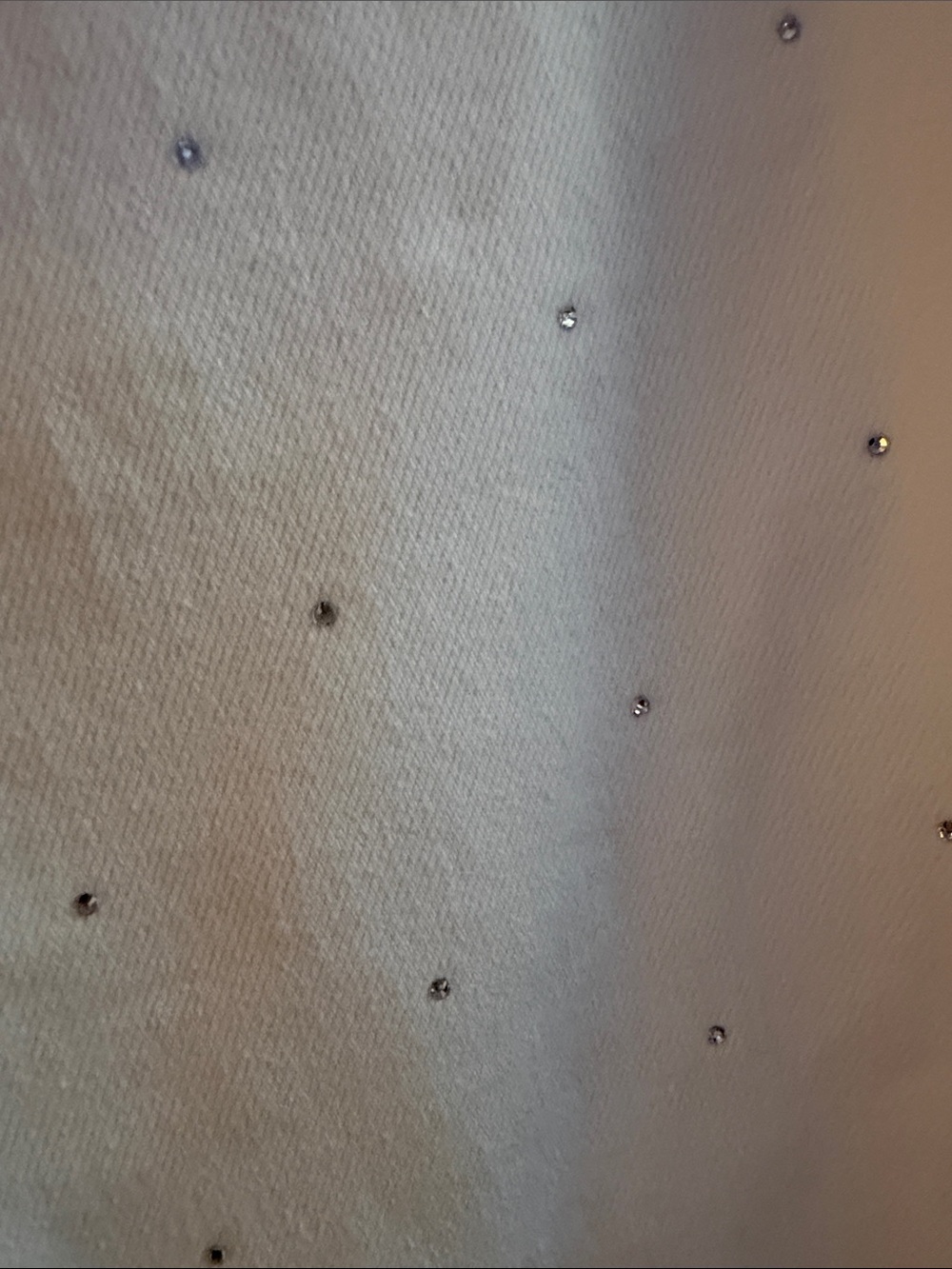 Express White Cropped Button-Down Shirt with Rhinestones - Picture 2 of 5